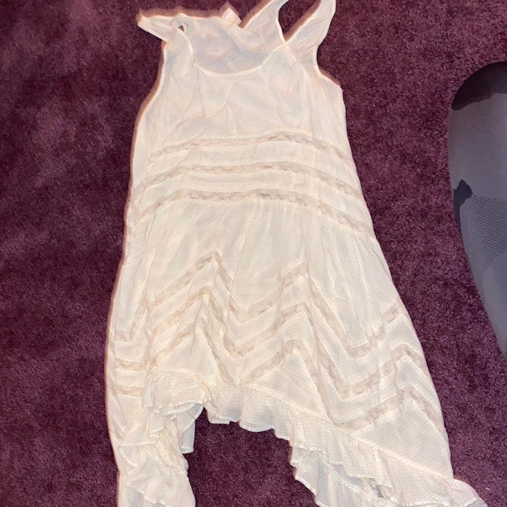 Cream with lace detail dress